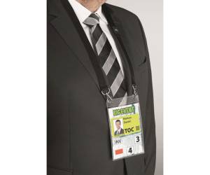 Portanome - A6 per eventi cordoncino nero - conf. 10 pezzi - Durable - 8525-01 - 4005546808123 - DMwebShop - 1