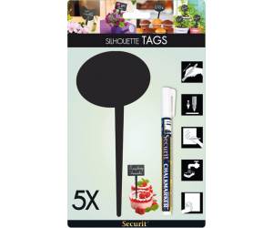 Silhouette Tags formato fumetto nero set 5 pezzi - 9701 - 1