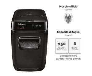 Distruggidocumenti AutoMax 130C - a frammenti - 32 lt - Fellowes - 4680102-99 - 43859683741 - DMwebShop - 1