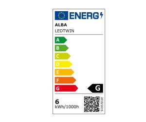 Lampada da tavolo a LED Twin - 34 x 36 x 18 cm - nero - Alba - LEDTWINN - 3129710015788 - DMwebShop - 5