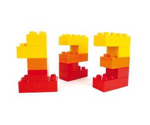 Mattoncini e accessori Midi da costruzione in ABS colori assortiti bauletto da 188 pezzi - 9022 - 2