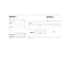 Blocco ricevute generiche madre figlia - 100 pagine - 10 x 21,5 cm - conf. 5 pezzi - Data Ufficio - DU160100000 - 90873A - DMwebShop - 1