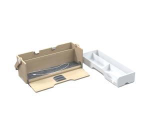 Organizer portatile da scrivania Ergobox S - 42,5 x 23 x 15 cm - legno-PET-ABS - legno-bianco-grigio - Alba - DKBOX - 3129710017713 - DMwebShop - 3