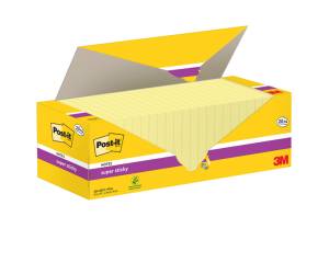 Blocco foglietti Super Sticky - 654-SSCY-VP24 - 76 x 76 mm - giallo Canary - 90 fogli - conf. 24 blocchi - Post-it - 7100236613 - 4054596855977 - DMwebShop - 1