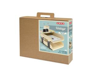 Set scrivania Vintage Milk 5 accessori avorio - 10598 - 1