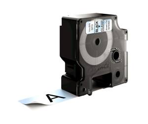 Nastro D1 standard 537100,24 mm x 7 mt PL Nero Trasparente - 10938 - 1