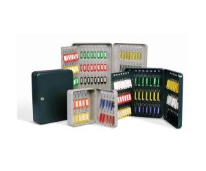 Cassetta portachiavi da muro 37x28x7,5 cm 128 posti grigio antracite - 10434 - 1