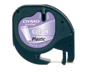 Nastro Letratag 122670 - 12 mm x 4mt - plastica - trasparente - Dymo - S0721530 - 5411313122672 - DMwebShop - 1