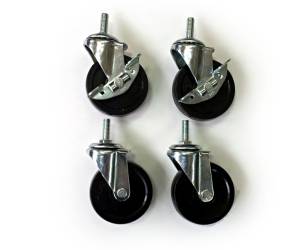 Set Archimede Light 4 ruote per librerie metallo e plastica cromato - 12188 - 2