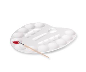 Tavolozza per miscelazione 33,5x26x22,5 cm 10 scomparti Primo - 11235 - 1