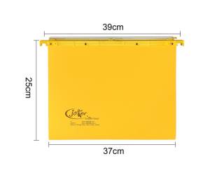 Cartella sospesa Joker cassetto interasse 39 cm fondo U 37 x 25 cm giallo - 12402 - 1