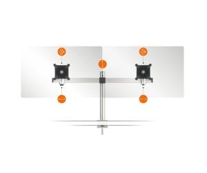 Braccio portamonitor PRO estensibile per 2 monitor - 11933 - 4