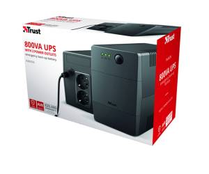 Gruppi di continuita' Paxxon 800VA UPS - 2 porte - Trust - 23503 - 8713439235036 - DMwebShop - 2