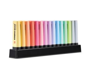 Evidenziatori Boss Pastel - colori assortiti - tratto 2 - 5 mm - deskset 15 pezzi - Stabilo - 7015-02 - 4006381567411 - DMwebShop - 1