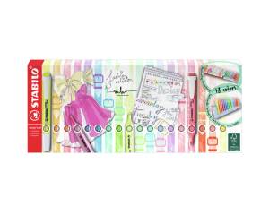 Evidenziatori Swing Cool Pastel punta a scalpello tratto 1,4 mm 18 colori assortiti - 12271 - 2