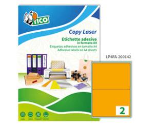 Etichette adesive LP4F in carta angoli arrotondati permanenti 200 x 142 mm - 10855