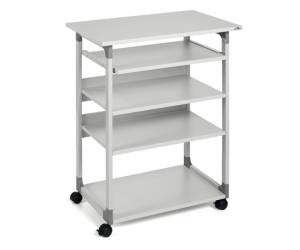 Pc Workstation System 75 VH con ruote 5 ripiani 75 x 53,4 x 95,125 cm grigio - 11898