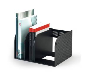 Portariviste Optimo scomparti regolabili 30 x 25 x 18 cm nero - 11906