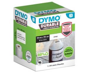 Rotolo 200 etichette LW Durable 1933086,104 x 159 mm PP bianco - 10556