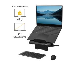 Supporto laptop Breyta nero - 14995 - 2