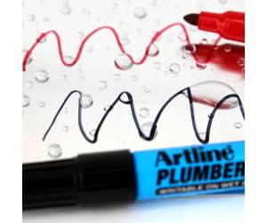 Marcatore permanente per elettricisti punta tonda 1,5 mm rosso - 14116 - 3