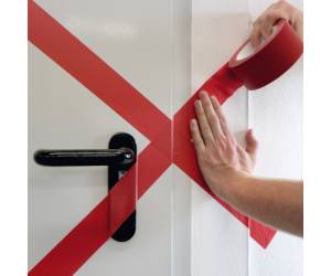 Nastro adesivo duralinebasic 50,016 removibile 5 cm x 33 mt rosso - 13343 - 1