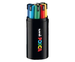 Marcatore Posca Pen PC1 con coperchio verde punta extra fine 0,7 mm gift box 9 pezzi - 14008 - 1