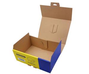 Scatola automontante per ecommerce pick e post L 40 x 27 x 17 cm giallo blu - 13804 - 3