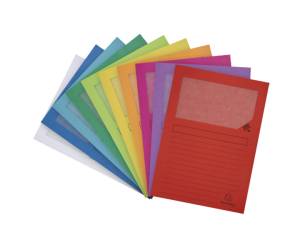 Cartellina a L Forever - con finestra - 130g - 22 x 31 cm - colori assortiti - scatola 10 pezzi - conf. 10 pezzi - Exacompta - 50200E - 3130630502005 - DMwebShop - 1