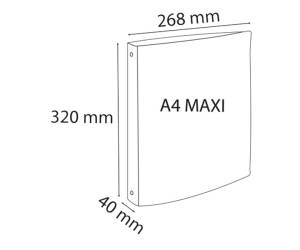 Raccoglitore rigato Crystal Colours PPL 4 anelli tondi 30 mm dorso 4 cm - 13863 - 2