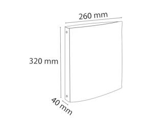 Raccoglitore foderato PPL 2 anelli tondi 30 mm dorso 4 cm 22 x 30 cm blu scuro - 13865 - 2