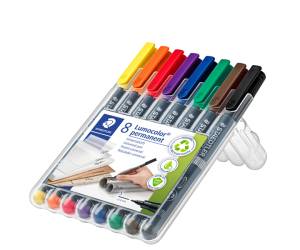 Pennarello Astucci Lumocolor Permanent 313 punta 0,4 mm colori assortiti - 15490 - 1