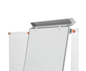 Lavagna portablocco Classic con ruote 100 x 70 cm bracci estensibili bianco - 13529 - 1