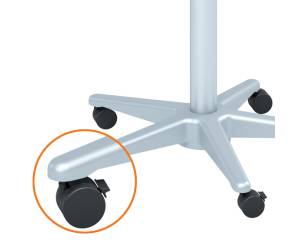 Lavagna portablocco Classic con ruote 100 x 70 cm bracci estensibili bianco - 13529 - 4