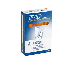 Evidenziatore fluo Highlighter - punta a scalpello - arancio - conf. 12 pezzi - Tratto - 733003 - 8000825733635 - DMwebShop - 1