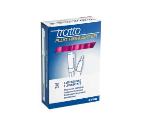 Evidenziatore fluo Highlighter - punta a scalpello - rora - conf. 12 pezzi - Tratto - 733007 - 8000825733659 - DMwebShop - 1