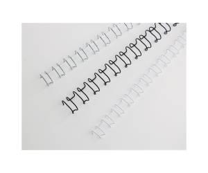 Dorsi spirale IbiWire - metallo - 21 anelli - 6 mm - argento - scatola 100 pezzi - GBC - IB160431 - 13465160431 - DMwebShop - 1