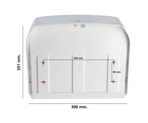Dispenser per asciugamani in rotolo fogli 30x19,5x25,1 cm plastica - 12899 - 1