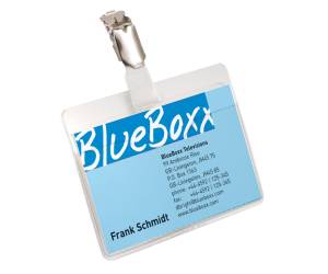 Portanome a tasca aperta clip in metallo - trasparente - 6 x 9 cm - conf. 25 pezzi - Durable - 8106-19 - 4005546811062 - DMwebShop - 1