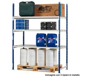 Scaffale Rang Eco300 modulo base 3 ripiani portata ripiano 300 kg acciaio - 13114 - 1