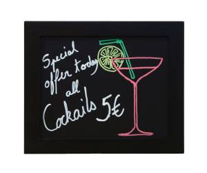 Lavagna Woody cornice nera 20 x 24 cm - 13469 - 2