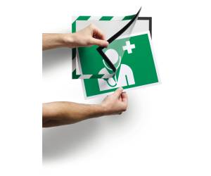 Cornice Duraframe Security adesiva pannello magnetico A4,21 x 29,7 cm verde bianco - 13666 - 4