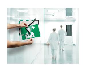 Cornice Duraframe Security adesiva pannello magnetico A4,21 x 29,7 cm verde bianco - 13666 - 5