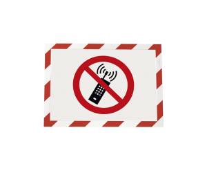 Cornice Duraframe Security adesiva pannello magnetico A4,21 x 29,7 cm rosso bianco - 13667 - 2