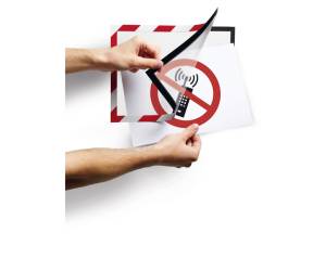 Cornice Duraframe Security adesiva pannello magnetico A4,21 x 29,7 cm rosso bianco - 13667 - 4