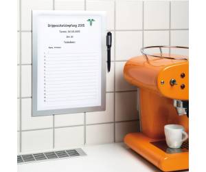 Cornice adesiva Duraframe Note pannello magnetico A4 21 x 29,7 cm argento - 13314 - 3