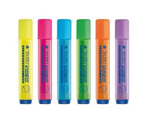 Evidenziatore Video - punta a scalpello - tratto 1 - 5 mm - colori assortiti - barattolo 20 pezzi - Tratto - F829200 - 8000825039553 - DMwebShop - 1