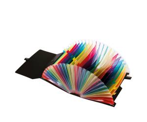 Valigetta portadocumenti 25 tasche colorate PPL nero - 13249 - 2