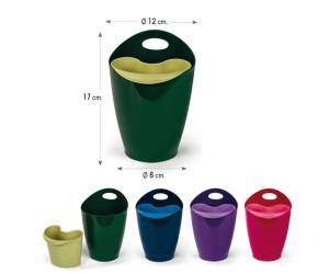 Bicchiere portapenne 2 in 1,8x17 cm mix 4 colori - 12506 - 1