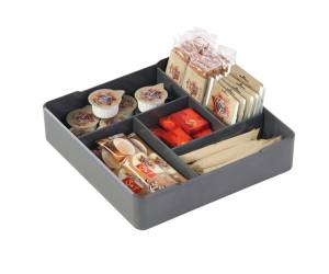Organizer da tavolo Coffee Point - 4,8 x 21 x 21 cm - ABS - grigio carbone - Durable - 3386-58 - 4005546978680 - DMwebShop - 1